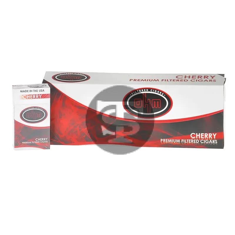 OHM Cherry Filtered Cigars 10 Packs of 20
