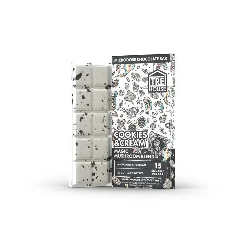 TreHouse Magic Mushroom Chocolate Bar – Cookies And Cream