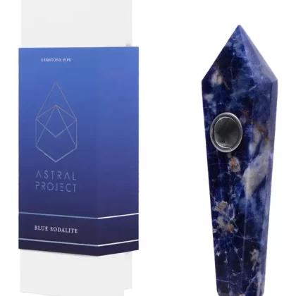 Gemstone Jewel Pipe – Blue Sodalite