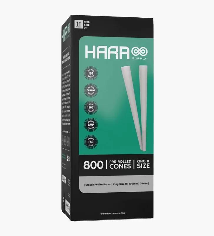 Hara Supply | King Size Pre-Rolled Cones w/ Filter Tip