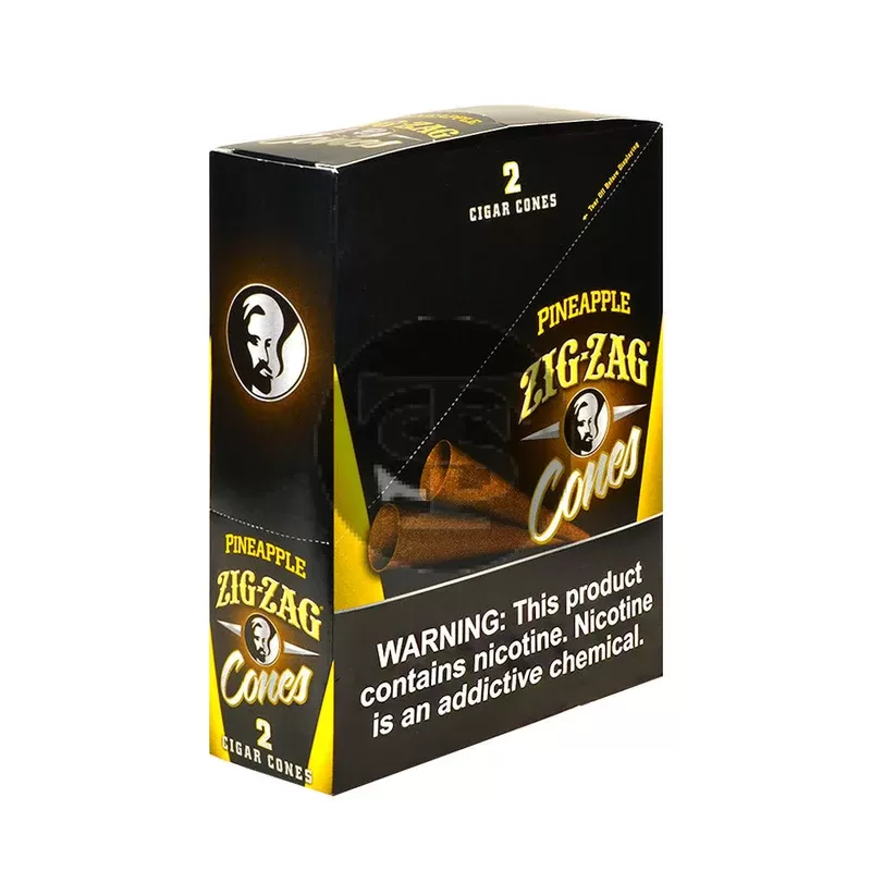 Zig Zag Cigar Cones Pineapple, 15x2pk