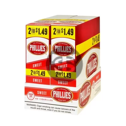 Phillies Cigarillos 2x$1.49 30 Pouches of 2 Sweet