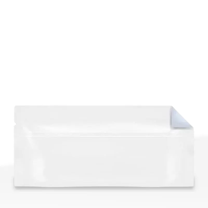 Tamper Evident | Glossy White Vista Mylar Bags for Pre-Roll/Syringe