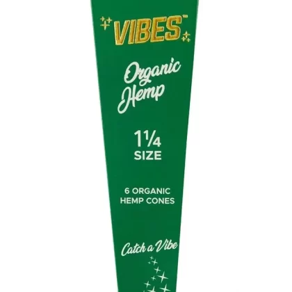 Vibes 1 1/4 Organic Hemp Pre Rolled Cones (6-Pack)