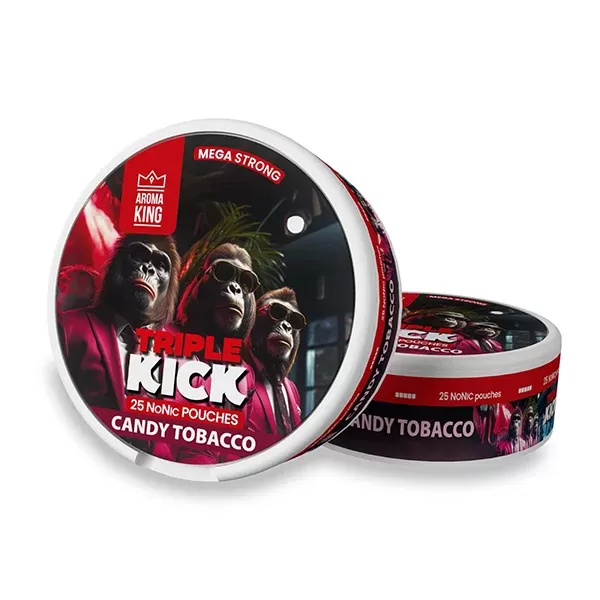Aroma King 100 mg Triple Kick NoNic Beutelpackung – 25