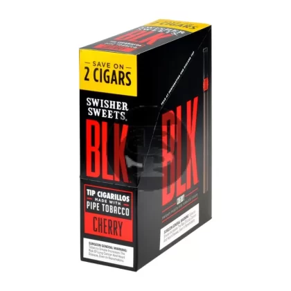 Swisher Sweets BLK Tip Cigarillos 15 pouches of 2 Cherry