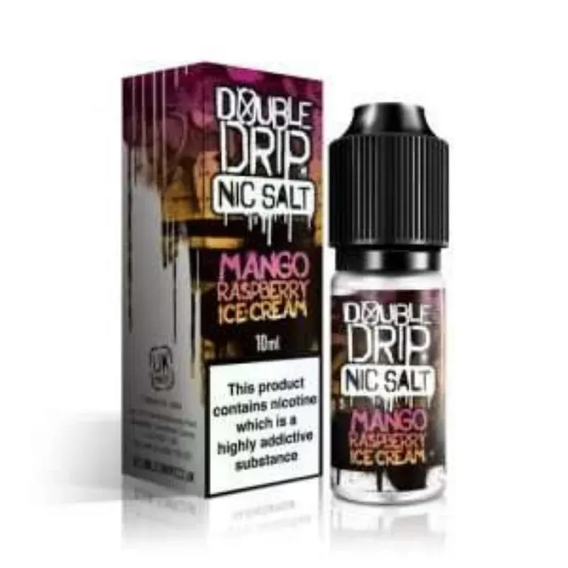 Double Drip Nic Salt E-Liquid Mango Raspberry Ice Cream