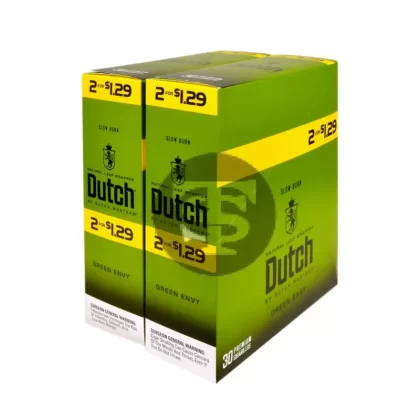 Dutch Masters Foil Fresh Green Envy $1.29 Cigarillos, 30 Packs of 2