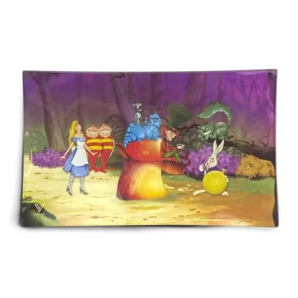 V Syndicate “Alice Mushroom” Glass Rolling Tray