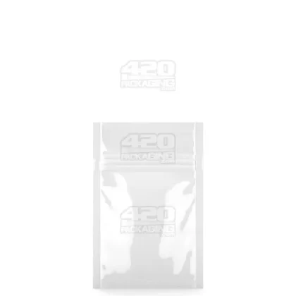 Tamper Evident | Matte White PCR Mylar Bag (Tear Notch)
