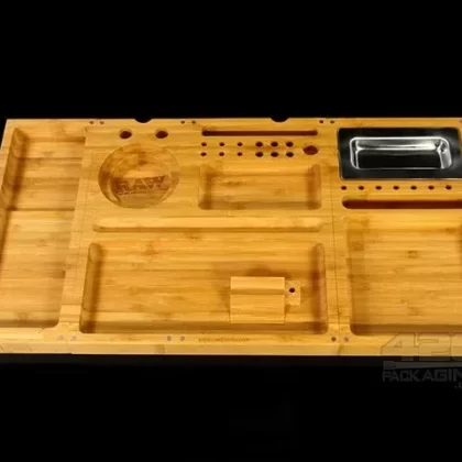 RAW Magnetic Wooden Triple Flip Rolling Tray