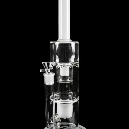 “Palm Springs” Double Inverted Stack Water Pipe with White Accents