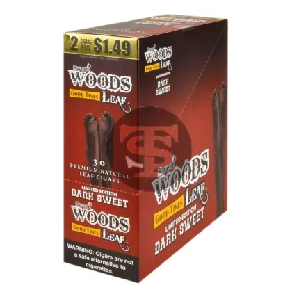 Good Times Sweet Woods 2 For $1.49 Cigarillos 15 Pouches of 2 Dark