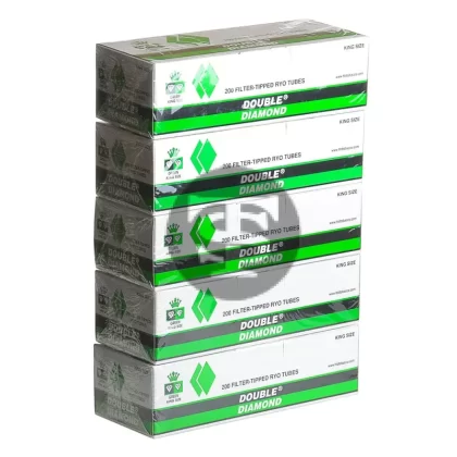Double Diamond Filter Tubes King Size Menthol 5 Cartons of 200