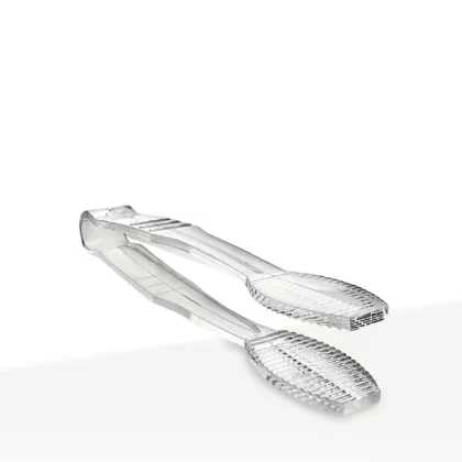 6″ Polycarbonate Flat Grip Tong – Clear
