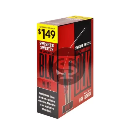 Swisher Sweets BLK Tip Cigarillos 2 for $1.49 Wine 15 pouches of 2