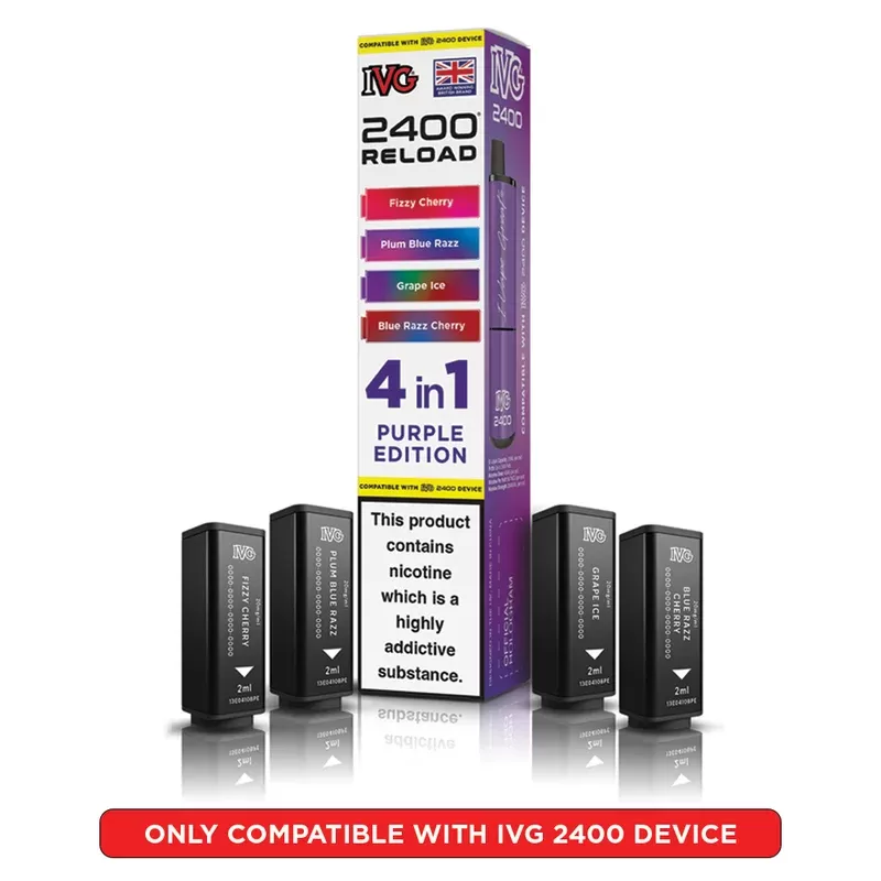 IVG 2400 Reload 4 in 1 Prefilled Pods Purple Edition