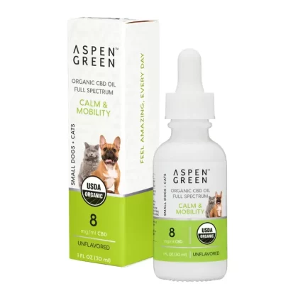 Aspen Green Small Dogs & Cats Organic Full Spectrum CBD Oil –