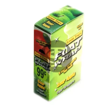 Good Times Sour Apple Flat Wraps Pre Priced 25 Pouches of 2
