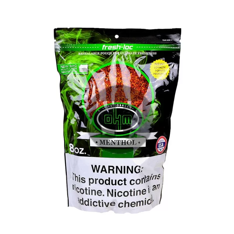 OHM Menthol Pipe Tobacco 8 oz. Bag