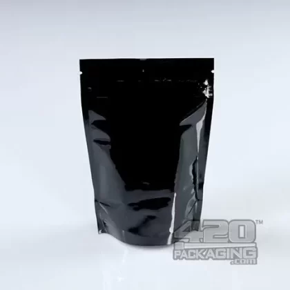 Black-Black 4″ x 6″ Mylar Stand Up Pouch Zip Bags 1000/Box
