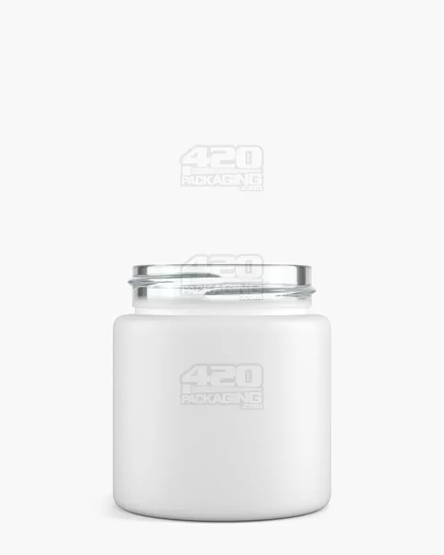 POLLEN GEAR | Flush V2 Rounded Base Matte White Glass Jars