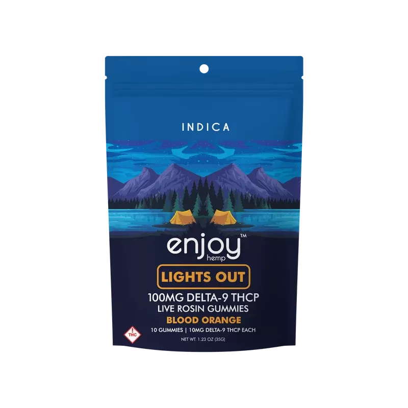 Enjoy Hemp Live Rosin Lights Out Delta-9 THCP 100mg Gummies