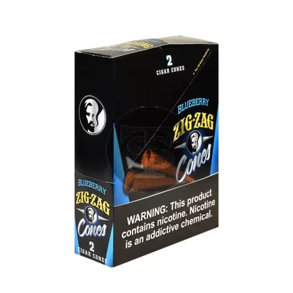 Zig Zag Cigar Cones Blueberry, 15x2pk