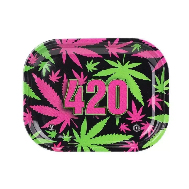 420 Retro Metal Mini Rolling Tray – 7in