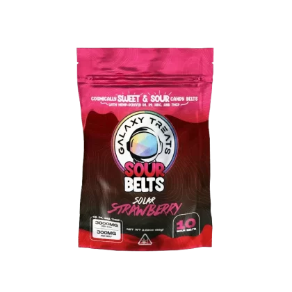 Galaxy Treats Solar Strawberry 3000mg D8 D9 HHC THCP Sour Belts