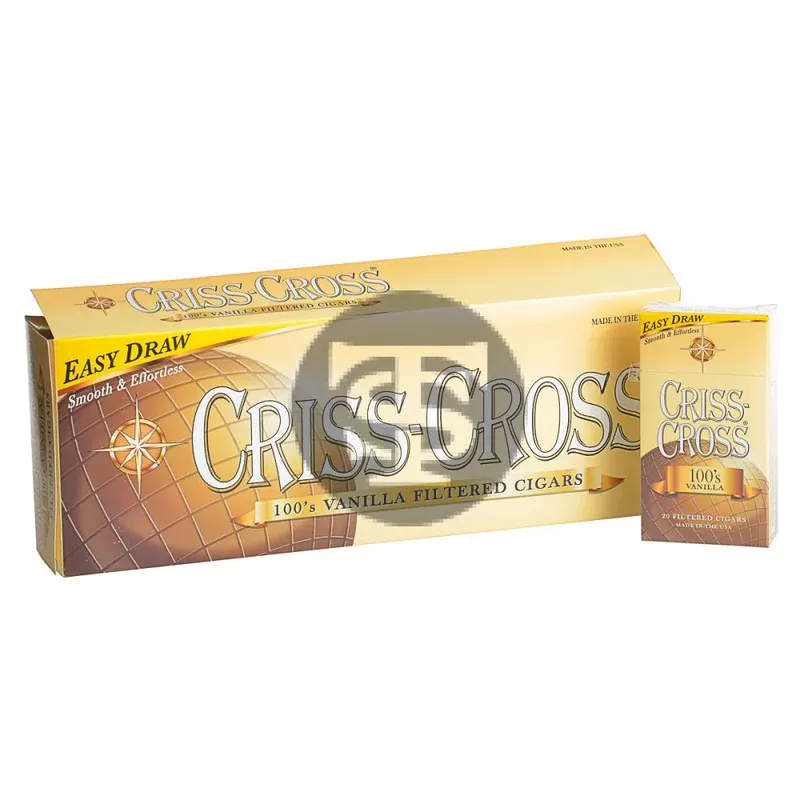 Criss Cross Vanilla Filtered Cigars 10 Packs of 20