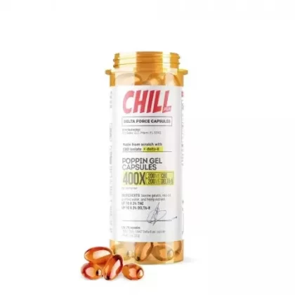 20mg D8, CBD Isolate Capsules – 20ct – Chill Plus