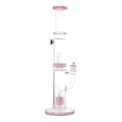 Pink Tower of Power Percolator Bong – 16in