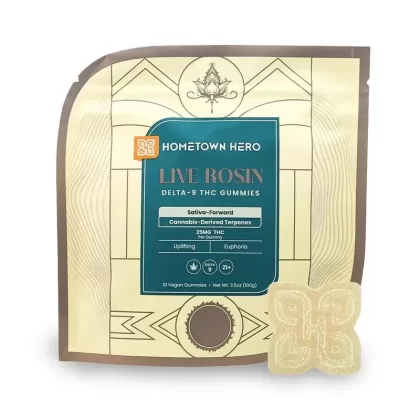 Hometown Hero Live Rosin Delta 9 THC Gummies – 250mg