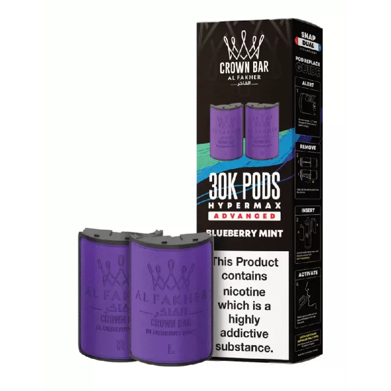 Al Fakher 30k Hypermax Prefilled Pods Blueberry Mint