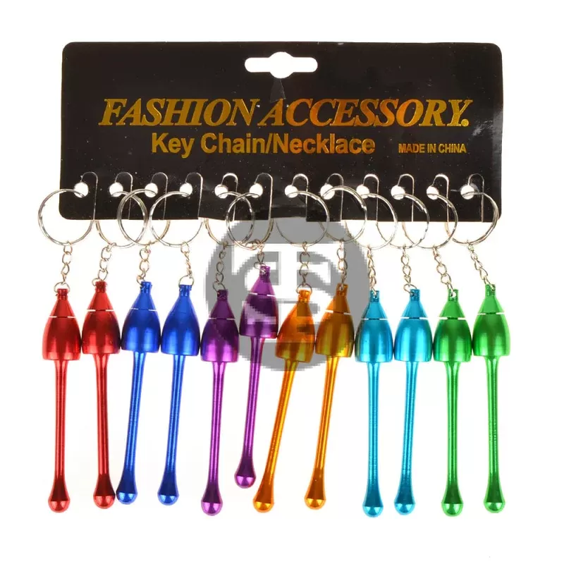 Key Chain Metal Pipe Mushroom Pack of 12
