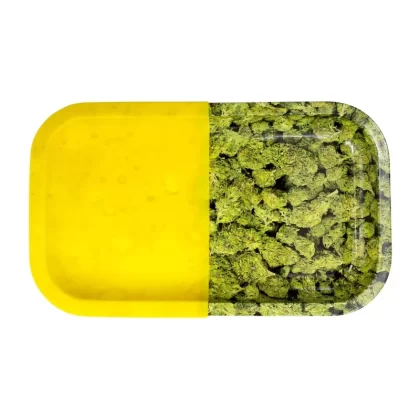 V Syndicate Oil n Buds Hybrid Metal Tray w/ Dab Mat – 11in
