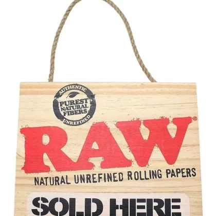 Raw Wooden Store Sign – Sold Here