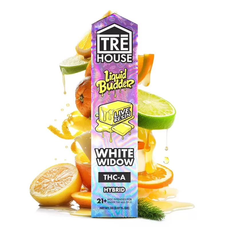 White Widow – Live Resin Liquid Budder Hybrid THC-A Vape Pen – 2g
