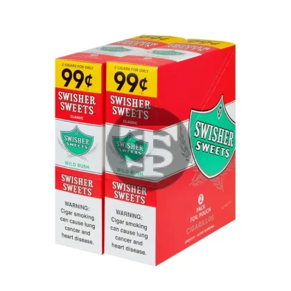 Swisher Sweets Cigarillos 99 Cent Pre Priced 30 Packs of 2 Cigars Wild