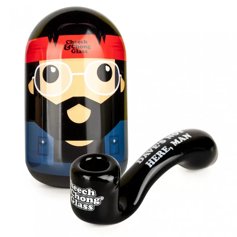Cheech & Chong Glass 5.5″ Sherlock W/ Collectible Tin – “Daves Not