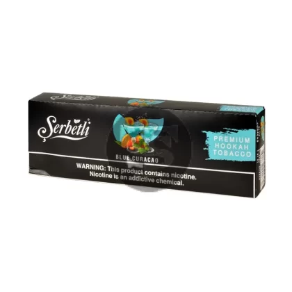 Serbetli Premium Hookah Tobacco 10 packs of 50g Blue Curacao