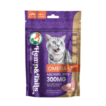 Hemp & Tails Cat Treats – Omega 3 – Mackerel Bites