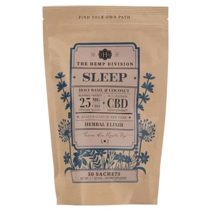 The Hemp Division Sleep – 25 MG CBD – Bag of 50 Sachets