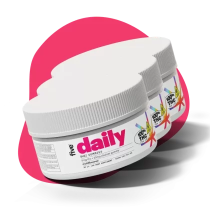 Five CBD Full Spectrum CBD + THC Gummies (60 Count)