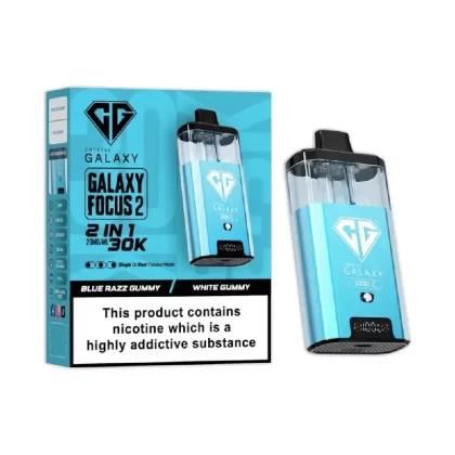 Crystal Galaxy 30K Focus 2 Prefilled Pod Kit Blue Razz Gummy/White