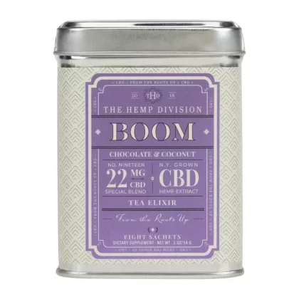 The Hemp Division Boom 8 CT Sachets – Chocolate & Coconut – 22 MG CBD