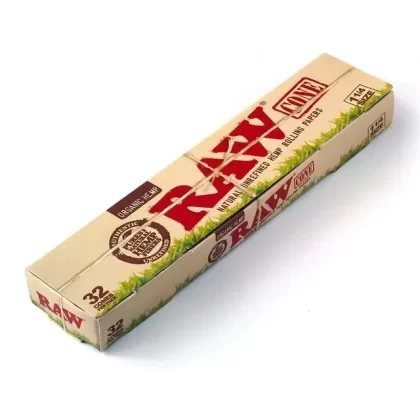 Raw Organic 1 1/4 Pre-Rolled Cones (32-Pack)