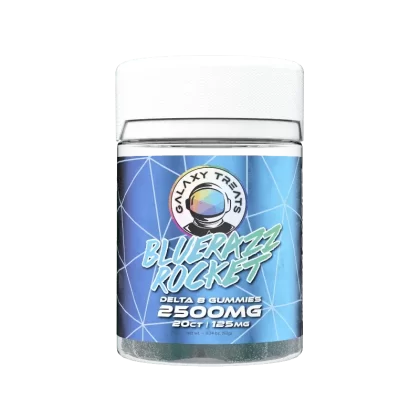 Galaxy Treats BlueRazz Rocket 2500mg D8 Gummies (20-CT)
