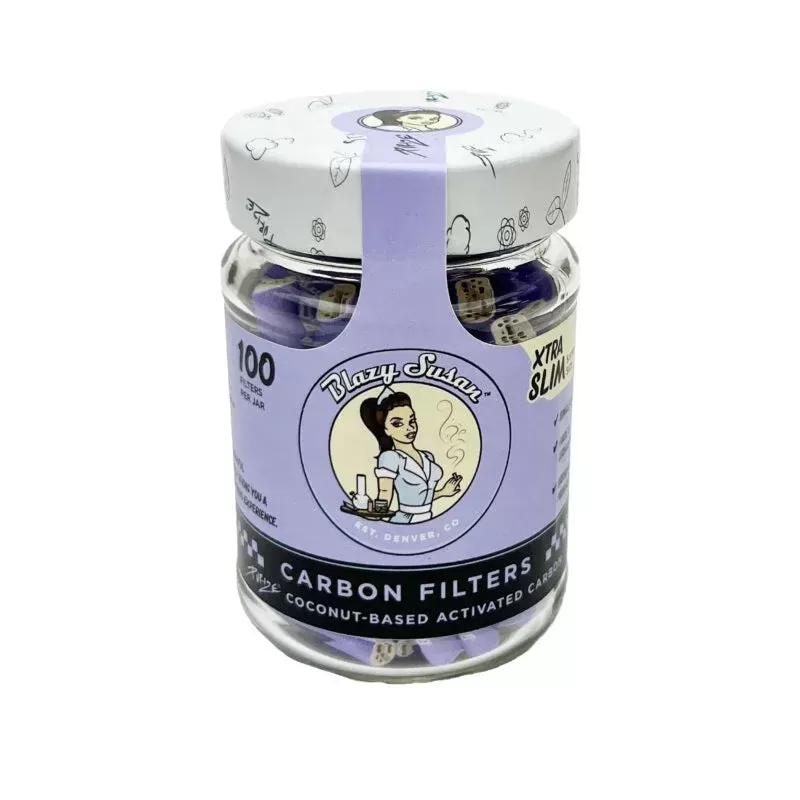 Blazy Susan | Purple Carbon Tips | Xtra Slim | 100pk